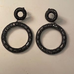Black hoop earrings